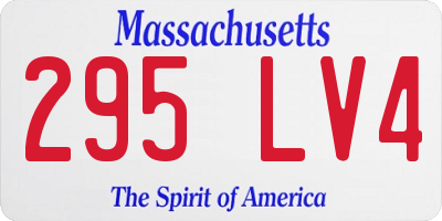 MA license plate 295LV4