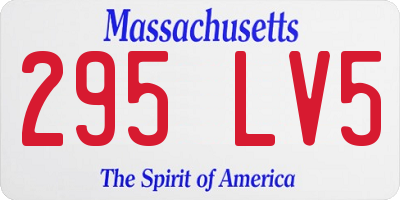 MA license plate 295LV5