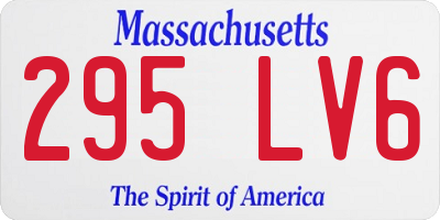 MA license plate 295LV6