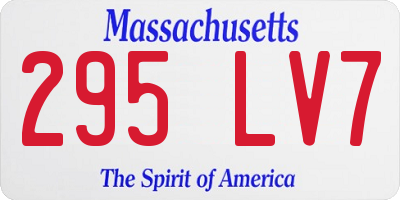 MA license plate 295LV7