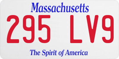 MA license plate 295LV9