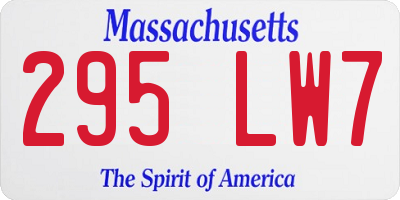MA license plate 295LW7