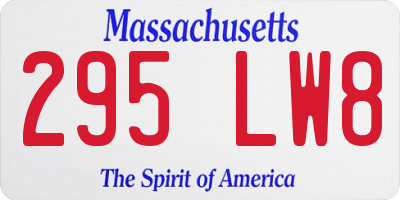 MA license plate 295LW8