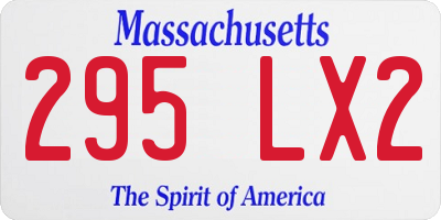 MA license plate 295LX2