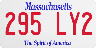 MA license plate 295LY2