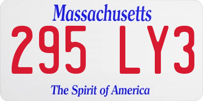 MA license plate 295LY3