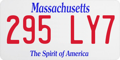 MA license plate 295LY7