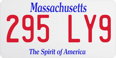 MA license plate 295LY9