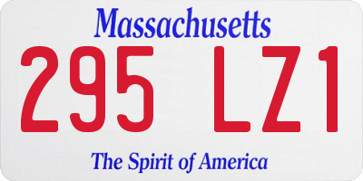 MA license plate 295LZ1