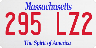 MA license plate 295LZ2