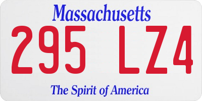 MA license plate 295LZ4