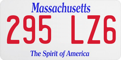 MA license plate 295LZ6