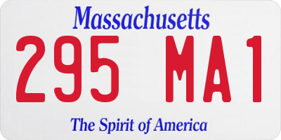MA license plate 295MA1