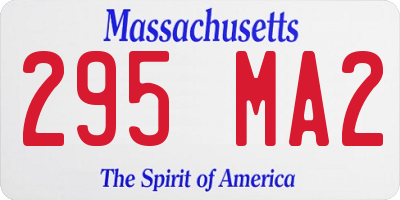 MA license plate 295MA2
