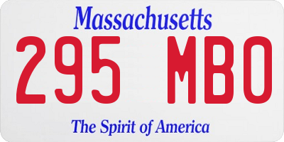 MA license plate 295MB0