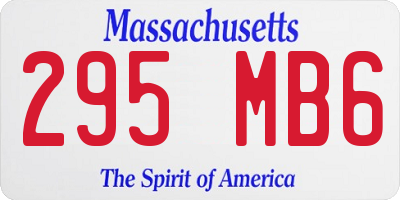 MA license plate 295MB6