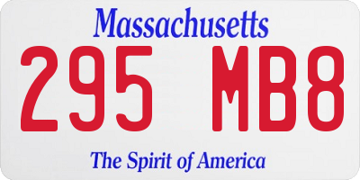 MA license plate 295MB8