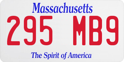 MA license plate 295MB9
