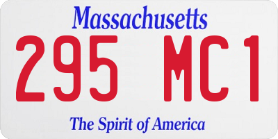 MA license plate 295MC1
