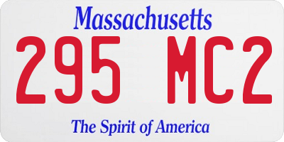 MA license plate 295MC2