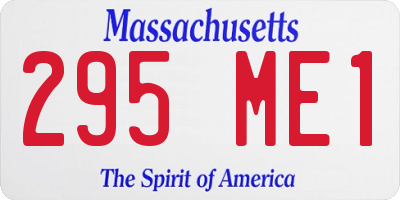 MA license plate 295ME1