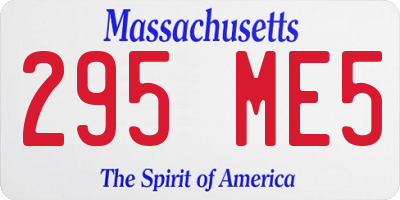 MA license plate 295ME5
