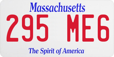 MA license plate 295ME6