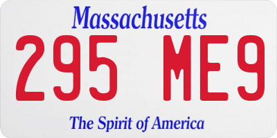 MA license plate 295ME9