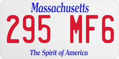 MA license plate 295MF6