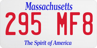 MA license plate 295MF8