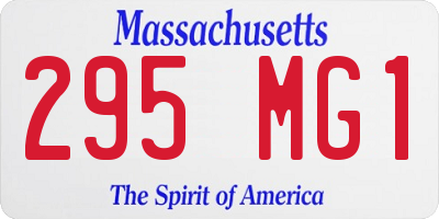 MA license plate 295MG1
