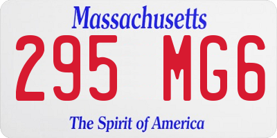 MA license plate 295MG6
