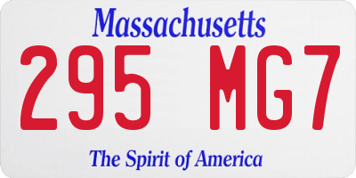 MA license plate 295MG7