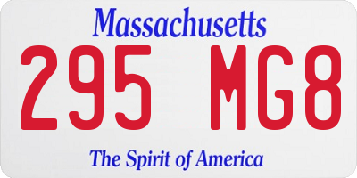 MA license plate 295MG8