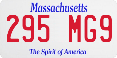 MA license plate 295MG9