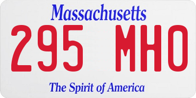 MA license plate 295MH0