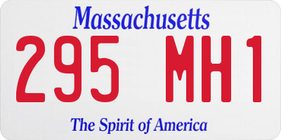 MA license plate 295MH1