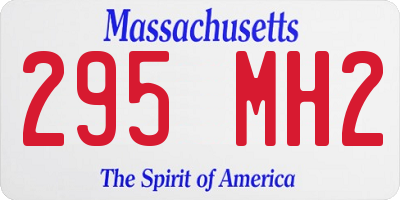 MA license plate 295MH2