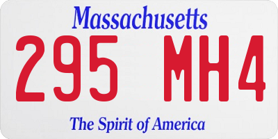 MA license plate 295MH4