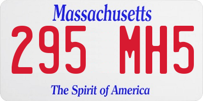 MA license plate 295MH5