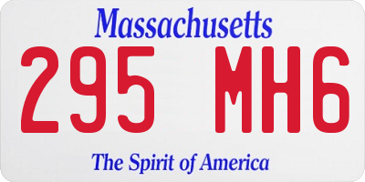 MA license plate 295MH6