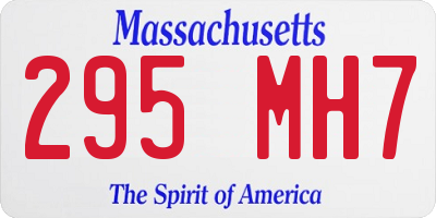 MA license plate 295MH7