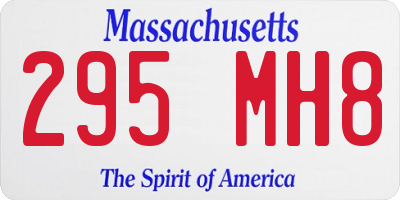 MA license plate 295MH8