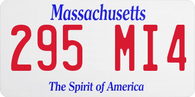 MA license plate 295MI4