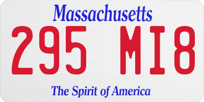 MA license plate 295MI8