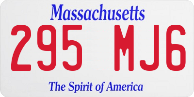 MA license plate 295MJ6