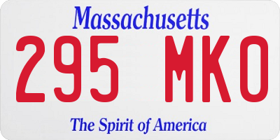 MA license plate 295MK0