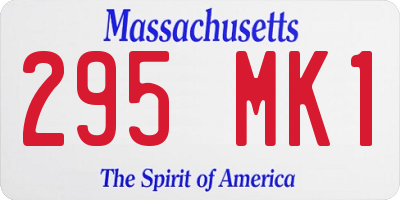 MA license plate 295MK1