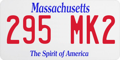 MA license plate 295MK2