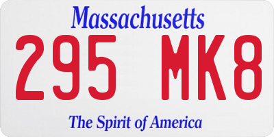 MA license plate 295MK8